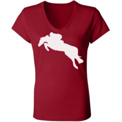 Ladies Slim Fit V-Neck Jersey Tee