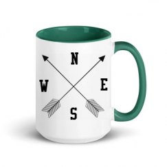 15oz Ceramic Mug with Color Inside