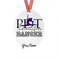 Metal Oval Christmas Ornament