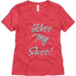 Ladies Relaxed Fit Super Soft Triblend V-Neck Tee