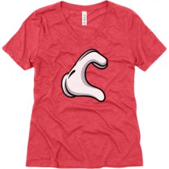 Ladies Relaxed Fit Super Soft Triblend V-Neck Tee