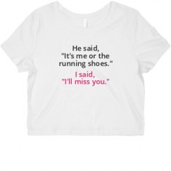 Ladies Slim Fit Crop Top Tee