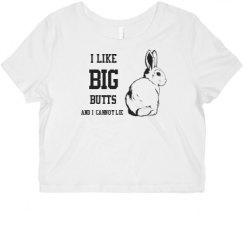 Ladies Slim Fit Crop Top Tee