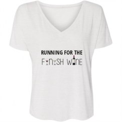 Ladies Flowy Slouchy V-Neck Tee