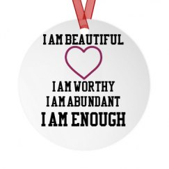 Metal Round Christmas Ornament