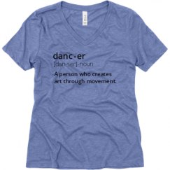 Ladies Relaxed Fit Super Soft Triblend V-Neck Tee