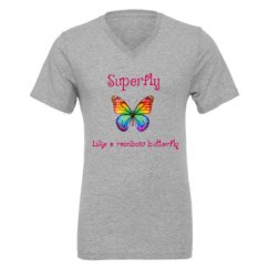 Unisex CVC Jersey V-Neck T-Shirt