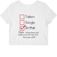 Ladies Slim Fit Crop Top Tee