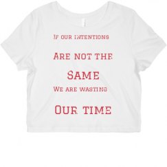 Ladies Slim Fit Crop Top Tee