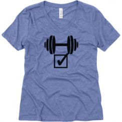 Ladies Relaxed Fit Super Soft Triblend V-Neck Tee