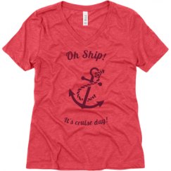 Ladies Relaxed Fit Super Soft Triblend V-Neck Tee