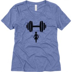 Ladies Relaxed Fit Super Soft Triblend V-Neck Tee