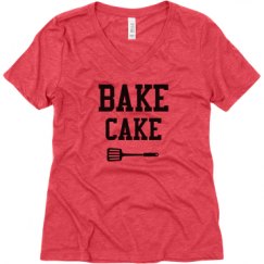 Ladies Relaxed Fit Super Soft Triblend V-Neck Tee