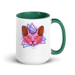 15oz Ceramic Mug with Color Inside