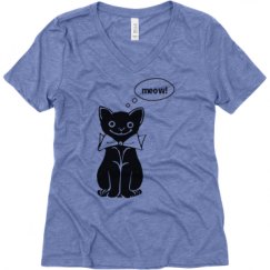 Ladies Relaxed Fit Super Soft Triblend V-Neck Tee