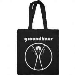 Groundhaus black fabric tote bag 2