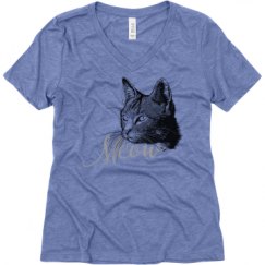 Ladies Relaxed Fit Super Soft Triblend V-Neck Tee