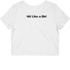 Ladies Slim Fit Crop Top Tee