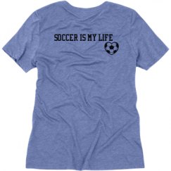 Ladies Relaxed Fit Super Soft Triblend V-Neck Tee