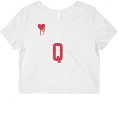 Ladies Slim Fit Crop Top Tee