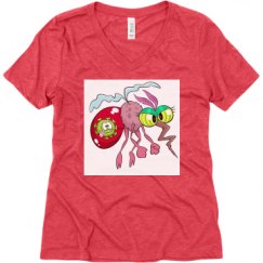 Ladies Relaxed Fit Super Soft Triblend V-Neck Tee
