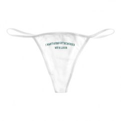 Basic White Thong Underwear