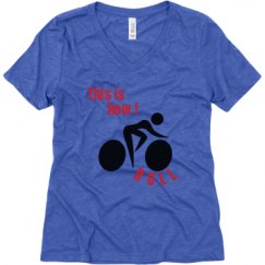 Ladies Relaxed Fit Super Soft Triblend V-Neck Tee