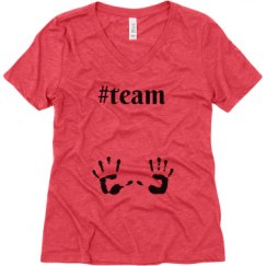 Ladies Relaxed Fit Super Soft Triblend V-Neck Tee