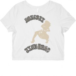 Ladies Slim Fit Crop Top Tee