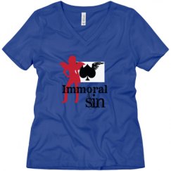 Ladies Relaxed Fit V-Neck Tee