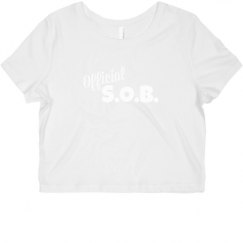 Ladies Slim Fit Crop Top Tee