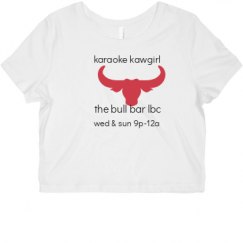 Ladies Slim Fit Crop Top Tee
