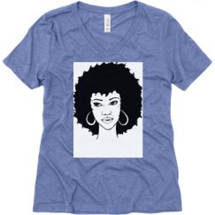 Ladies Relaxed Fit Super Soft Triblend V-Neck Tee