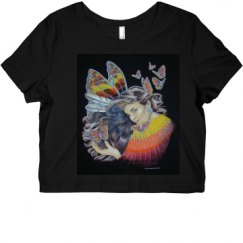 Ladies Slim Fit Crop Top Tee