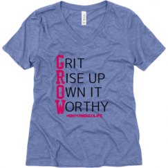 Ladies Relaxed Fit Super Soft Triblend V-Neck Tee