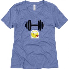 Ladies Relaxed Fit Super Soft Triblend V-Neck Tee