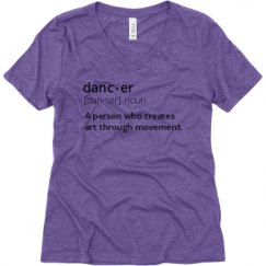 Ladies Relaxed Fit Super Soft Triblend V-Neck Tee