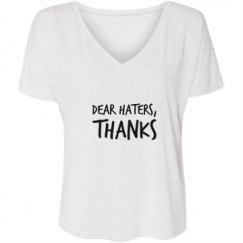 Ladies Flowy Slouchy V-Neck Tee