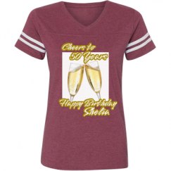 Ladies Relaxed Fit Vintage Sports Tee
