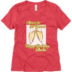 Ladies Relaxed Fit Super Soft Triblend V-Neck Tee