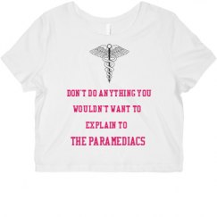 Ladies Slim Fit Crop Top Tee