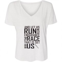 Ladies Flowy Slouchy V-Neck Tee