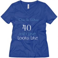 Ladies Relaxed Fit V-Neck Tee