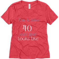 Ladies Relaxed Fit Super Soft Triblend V-Neck Tee