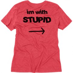 Ladies Relaxed Fit Super Soft Triblend V-Neck Tee