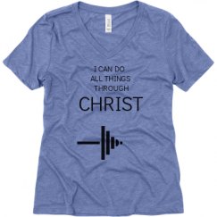 Ladies Relaxed Fit Super Soft Triblend V-Neck Tee