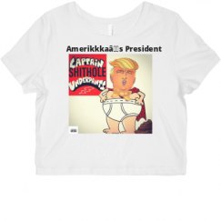 Ladies Slim Fit Crop Top Tee