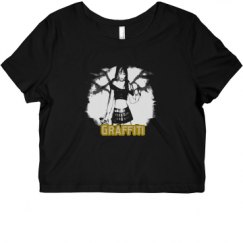 Ladies Slim Fit Crop Top Tee