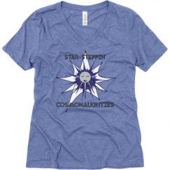 Ladies Relaxed Fit Super Soft Triblend V-Neck Tee