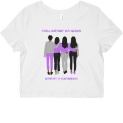 Ladies Slim Fit Crop Top Tee